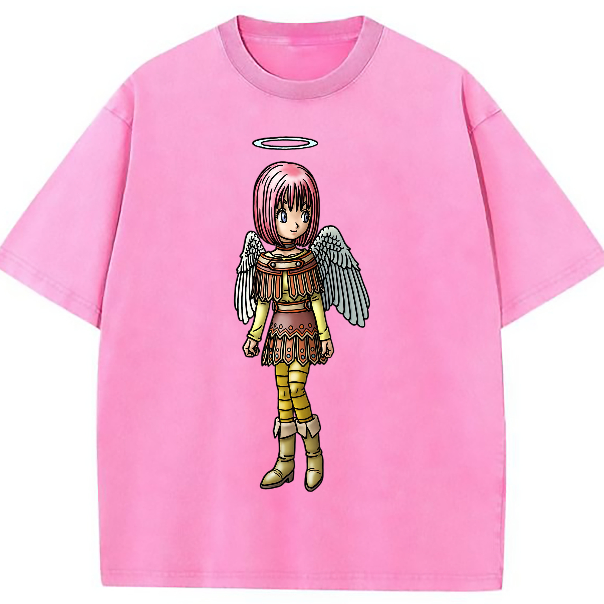 （画像用） ドラゴンクエスト Doragon Kuesuto Dragon Quest 綿100% ヴィンテージ風 半袖Tシャツ（フロントプリント）